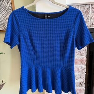 Elle Royal Blue Peplum Top